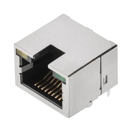 615008185121 RJ45 CONN, R/A JACK, 8P8C, 1PORT, TH WURTH ELEKTRONIK