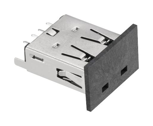 614104135023R USB CONN, 2.0 TYPE A, RCPT, 4POS, TH WURTH ELEKTRONIK