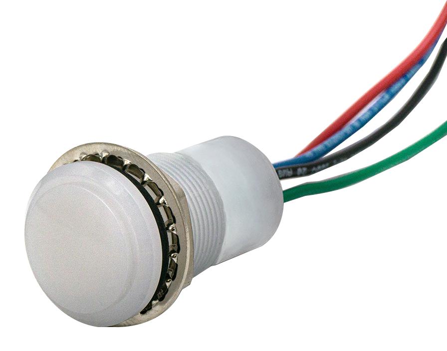 657-1485-303F PANEL INDICATOR, RGB, 17.46MM, 30VDC DIALIGHT
