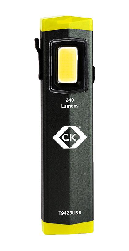 T9423USB INSPECTION LIGHT, COB LED, 240LM, 3.7V CK TOOLS
