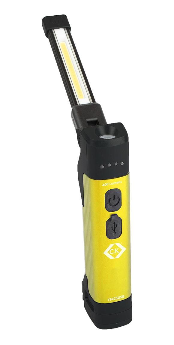 T9425USB INSPECTION LIGHT, COB LED, 400LM, 3.7V CK TOOLS