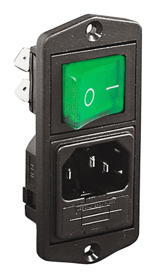 BVA15/Z0000/77 CONN, IEC C14 INLET, 15A/250VAC, PANEL BULGIN LIMITED