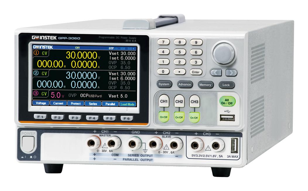 GPP-3060 RS232/USB/LAN POWER SUPPLY, PROGRAMMABLE, 3 OUTPUT GW INSTEK