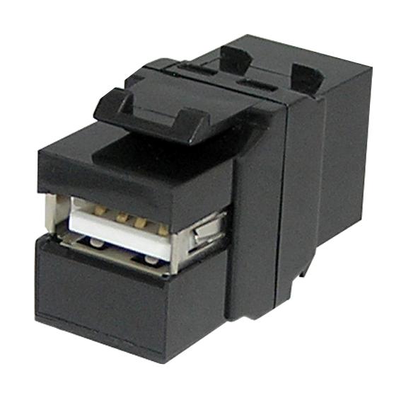 KCUABBK KEYSTONE COUPLER, USB 2.0 TYPE A-B RCPT TUK