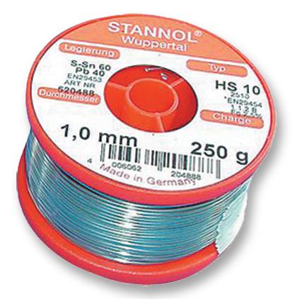 HS10 2510 1,2MM 500G STANNOL SOLDER WIRE, 60/40, 1.2MM, 500G STANNOL