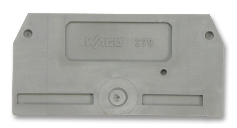 282-325 END PLATE, 6MM, GREY WAGO