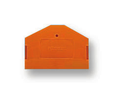 280-313 END PLATE, ORANGE, 2.5MM WIDE WAGO