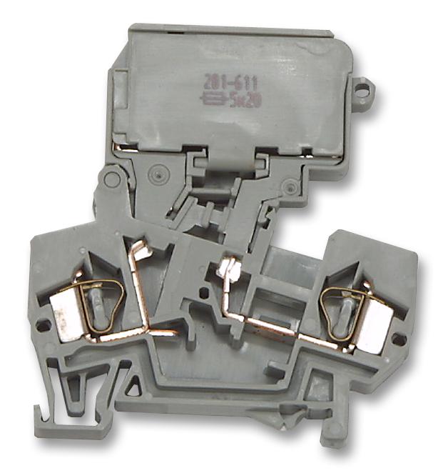 281-611 TERMINAL BLOCK, FUSED, 2POS, 12AWG WAGO