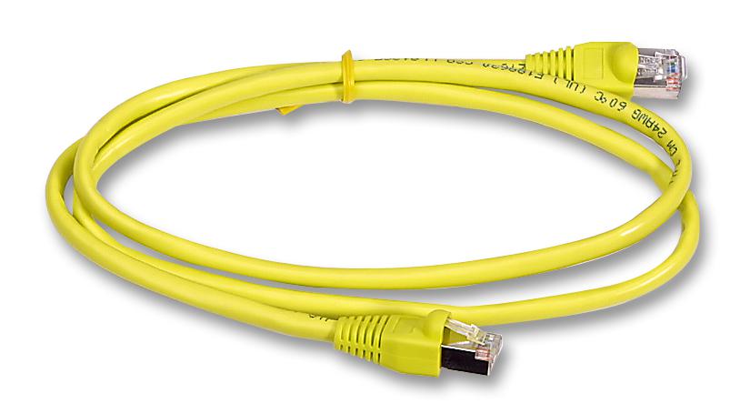 2965-2Y PATCH LEAD, CAT5E, YELLOW, 2M VIDEK