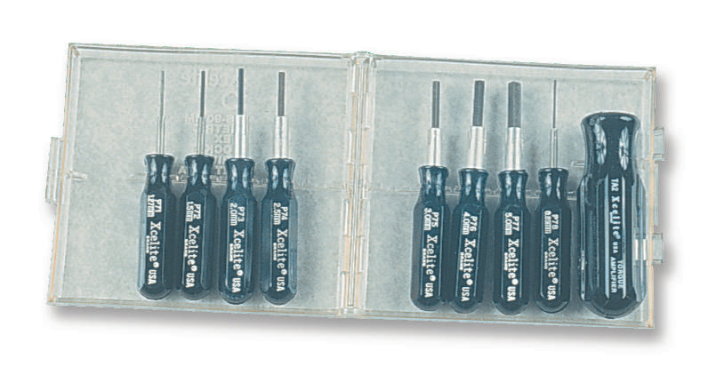 PS90MMN HEXAGON KEY SET, METRIC, 9PC WELLER XCELITE
