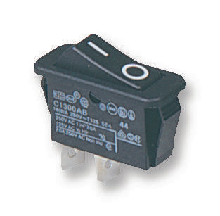 C1300ABAAA SWITCH, SPST, 16A, 250VAC, BLACK, I/O ARCOLECTRIC (BULGIN LIMITED)
