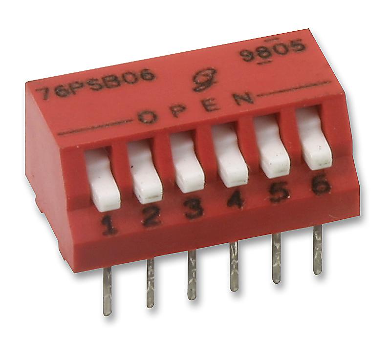 76PSB06T SWITCH, DIL, LEVER, 6WAY GRAYHILL