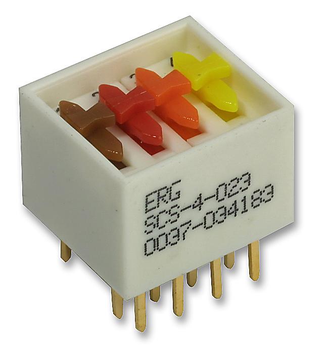 SCS-4-023 SWITCH, SPDT, 4WAY, RAISED ERG COMPONENTS