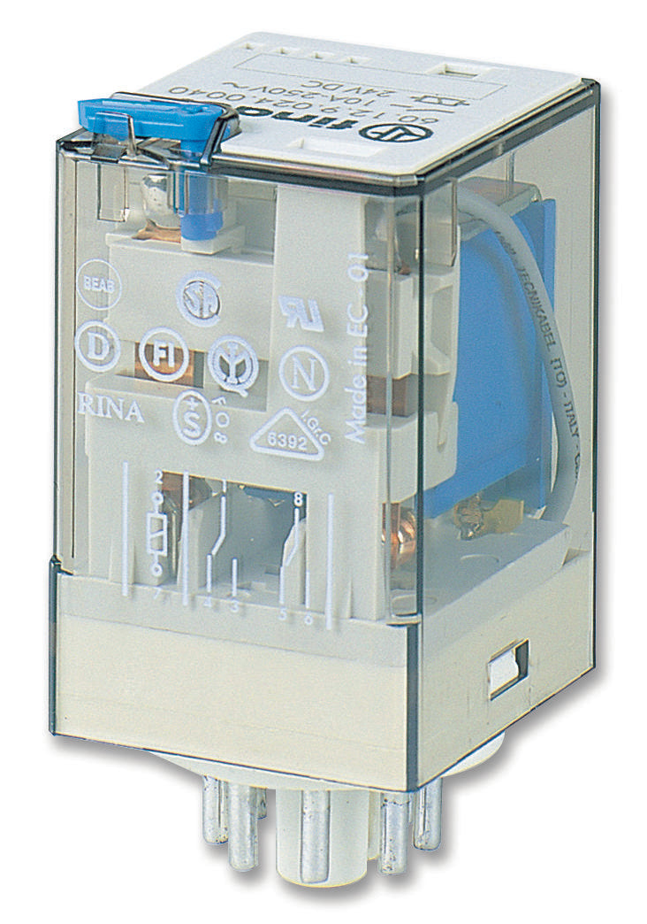 60.12.9.012.0040 RELAY, DPDT, 250VAC, 10A FINDER