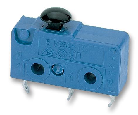 01050.2202-00 MICROSWITCH, MUSHROOM, SPDT, 5A, 250VAC MARQUARDT