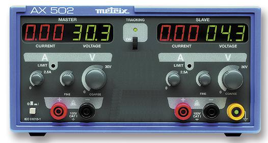 AX0502A POWER SUPPLY, 2CH, 30V, 2.5A, ADJUSTABLE METRIX