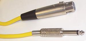G113F 6M LEAD - XLR TO 1/4" JACK / YELLOW SOUNDLAB