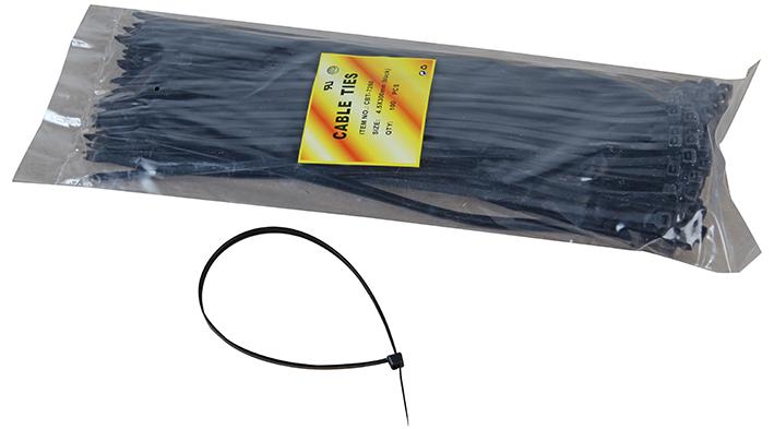 300X4.8MM BLK 100PK CABLE TIE, 300X4.8MM BLK 100PK PRO POWER