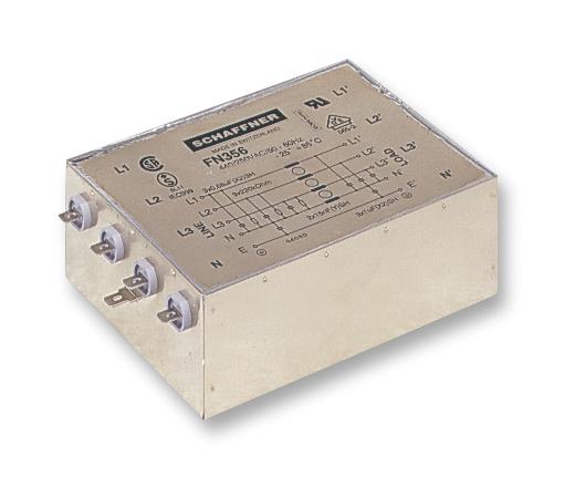 FN356-36-24 FILTER, 36A, 3 PHASE, NEUTRAL SCHAFFNER
