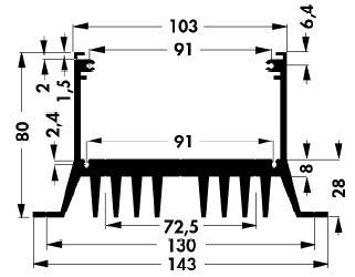 SK 61/100 SA HEAT SINK CASE FISCHER ELEKTRONIK