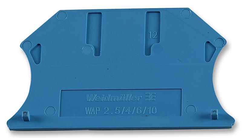 WAP 2.5/10 BLUE END PLATE, BLUE WEIDMULLER