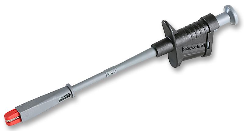 76-063 ALLIGATOR CLIP, SAFETY, FLEX, BLACK TENMA