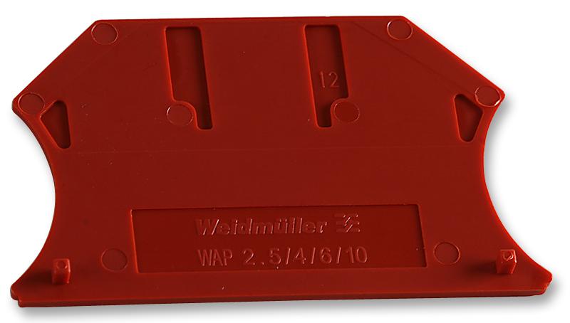 WAP 2.5/10 RED END PLATE, RED WEIDMULLER