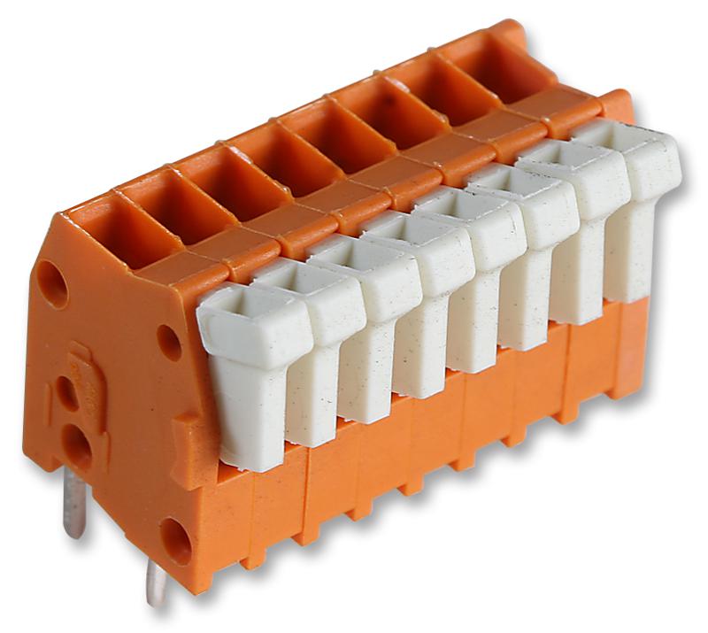 234-508. TERMINAL BLOCK, WIRE TO BRD, 8POS, 20AWG WAGO