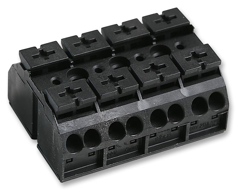 862-504. TERMINAL BLOCK, BARRIER, 4POS WAGO