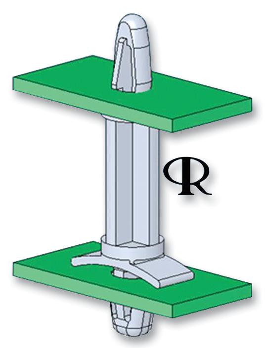 LCBSM-2-01 PCB SPACER SUPPORT, NYLON 6.6, 3.2MM ESSENTRA COMPONENTS
