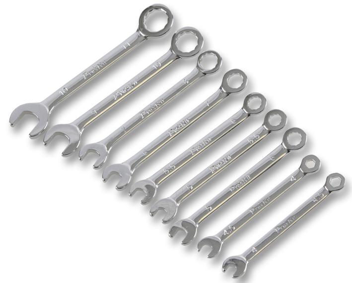 HW-609B COMBINATION WRENCH KIT, 10PC PRO'S KIT