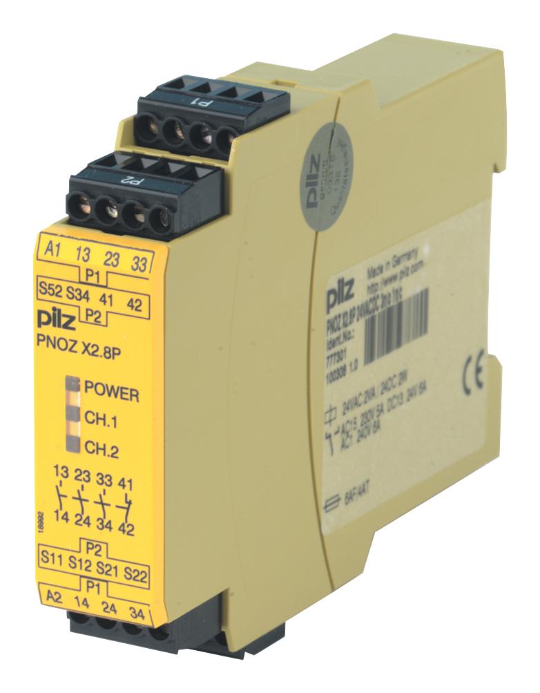 PNOZ X2.8P 24VAC/DC RELAY, SAFETY, 3PST-NO, 240VAC, 6A PILZ