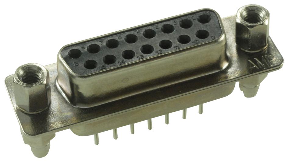 2301840-1 D-SUB CONN, RCPT, 15POS, THROUGH HOLE TE CONNECTIVITY