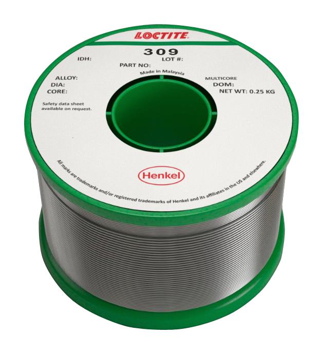309 60EN 5C 1.2MM R 250G SOLDER WIRE, 60/40, 1.2MM, 250G MULTICORE / LOCTITE