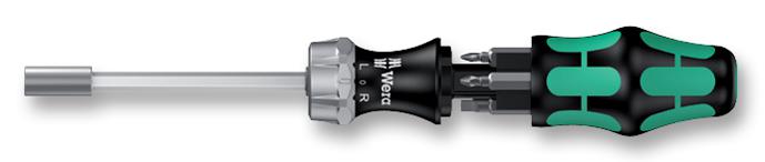 KRAFTFORM KOMPAKT 27 RA 1 RATCHET SCREWDRIVER SET, 6 BITS WERA