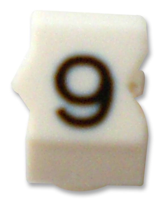 STD15W-9 CABLE MARKER, E, SIZE15, NO.9, PK50 RAYCHEM - TE CONNECTIVITY