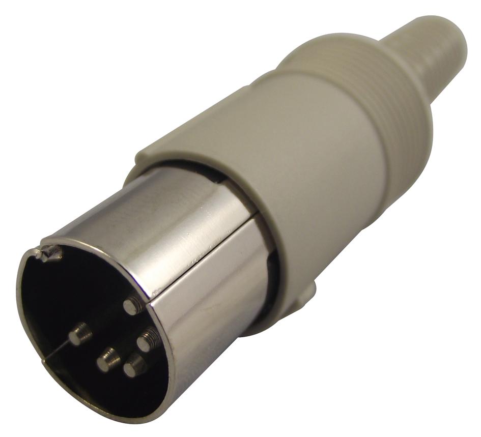 MAS50S PLUG, DIN, FREE, STRAIGHT, 5PIN HIRSCHMANN