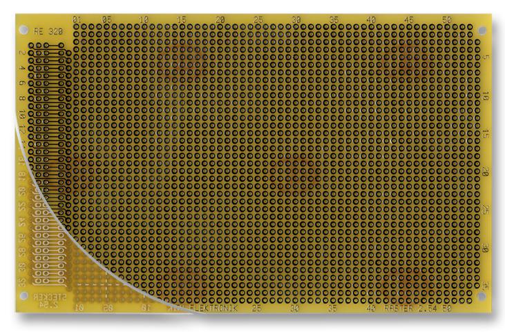 RE320-LF PCB, EUROCARD, FR4, 2.54MM ROTH ELEKTRONIK