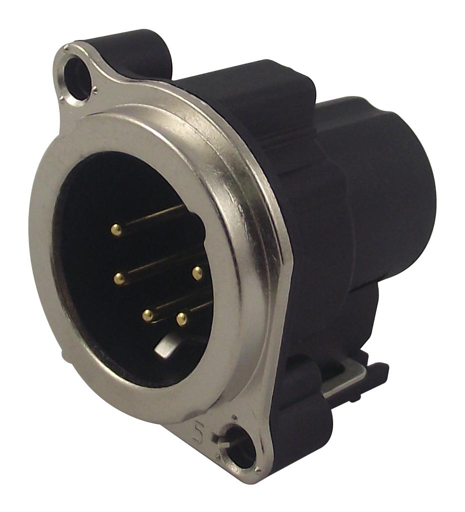 NC5MBV PLUG, XLR, PANEL, PCB, VERT., 5POLE NEUTRIK