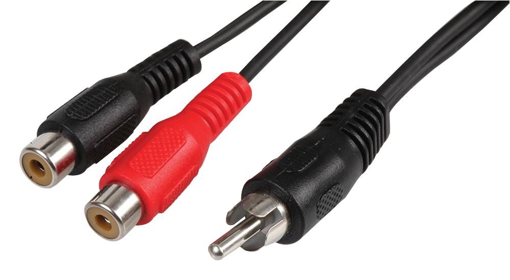 A114AF PHONO PLUG TO TWO PHONO SOCKETS ELECTROVISION