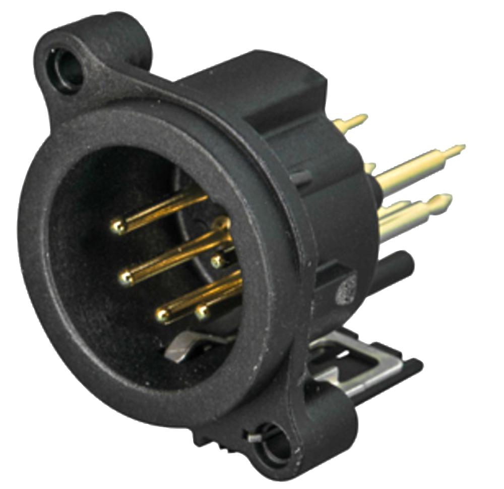 NC5MAV PLUG, XLR PANEL PCB VERT 5POLE NEUTRIK