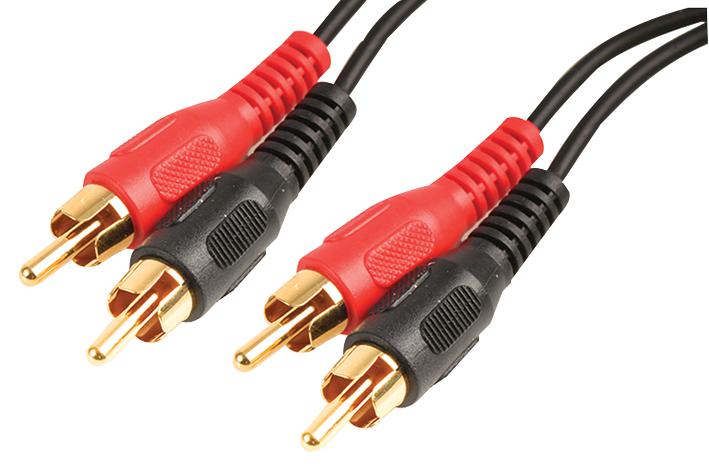 PSG00235 2X PHONO PLUGS TO PLUGS - GOLD/3M PRO SIGNAL