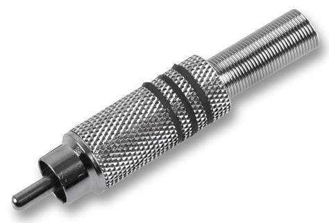 AV19325 PHONO PLUG, NICKEL, BLACK, PK2 PRO SIGNAL