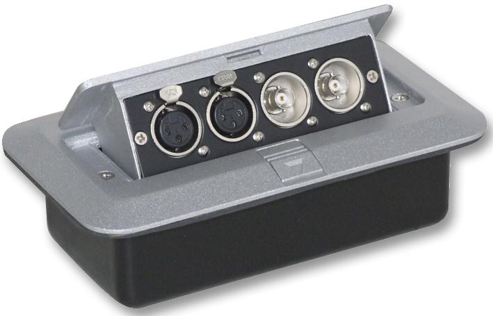 AV21137 FLOOR BOX, 2 X BNC / 2 X XLR SOCKET EAGLE