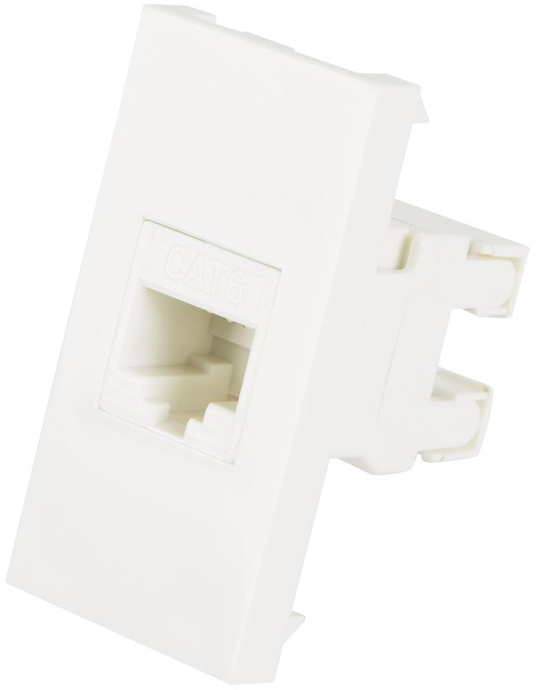 122.565UK WALL PLATE MODULE, CAT6 KS, 50MM25MM AV:LINK