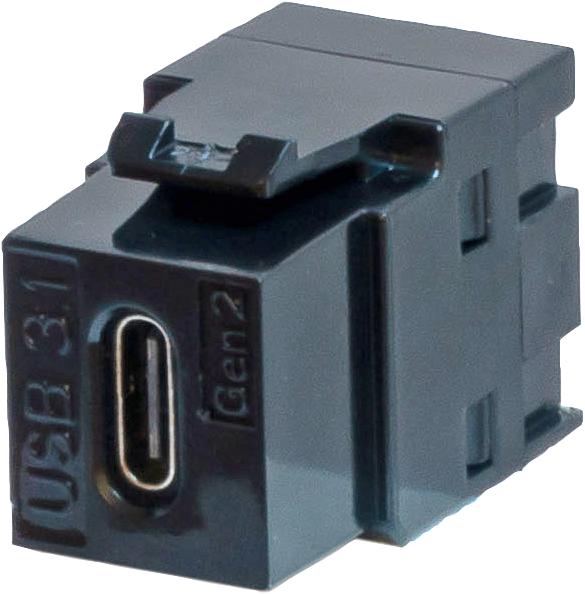 KCUCCBK USB ADAPTOR, 3.1 TYPE C RCPT-RCPT, BLACK TUK