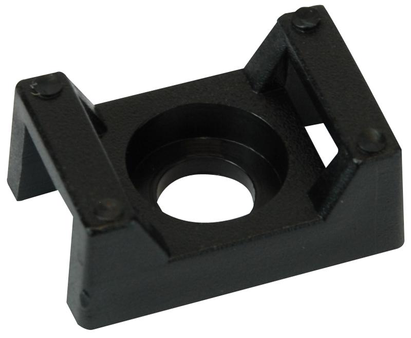 SM3BLACK PARTEX CABLE TIE CRADLE BLACK, PK100 PARTEX