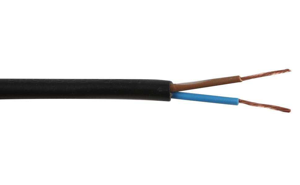 PEL01104 UNSHLD MULTICORED CABLE, 2POS, BLK, 10M PRO ELEC