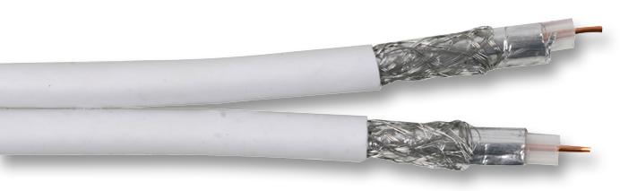RG6UTWINWHT COAX RG6U TWIN 100M WHITE PRO POWER