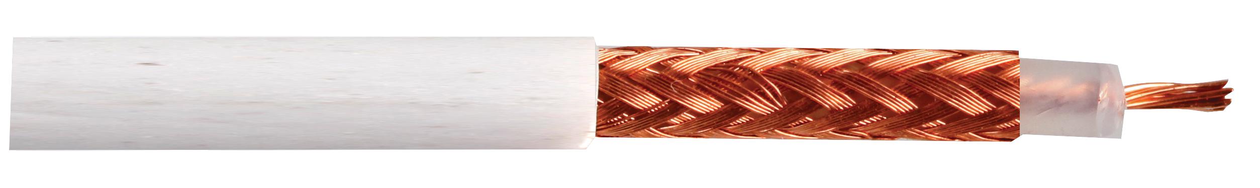 490021-WHT-100 CABLE, COAX URM70 WHITE 100/M WEBRO